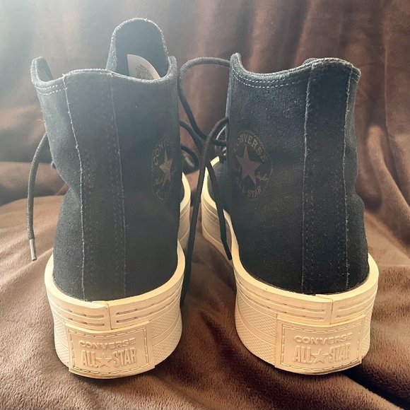 Converse Chuck Taylor All Star Modern Lift Mono Platform Hi sneakers in black - Picture 6 of 8